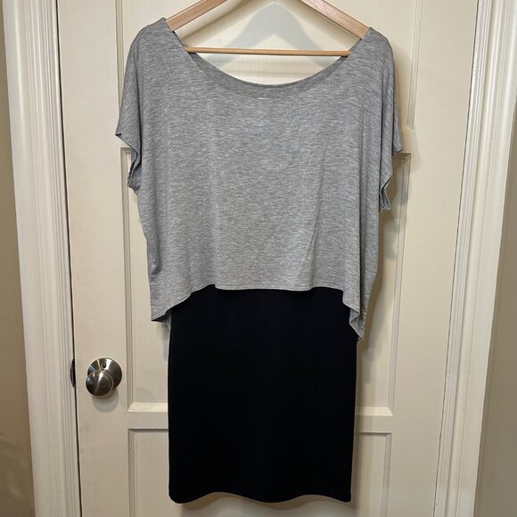 Love...ady Black and Grey Bodycon Dress - Size Small - Picture 1 of 10
